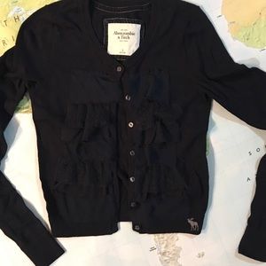Abercrombie & Fitch Ruffle front Cardigan